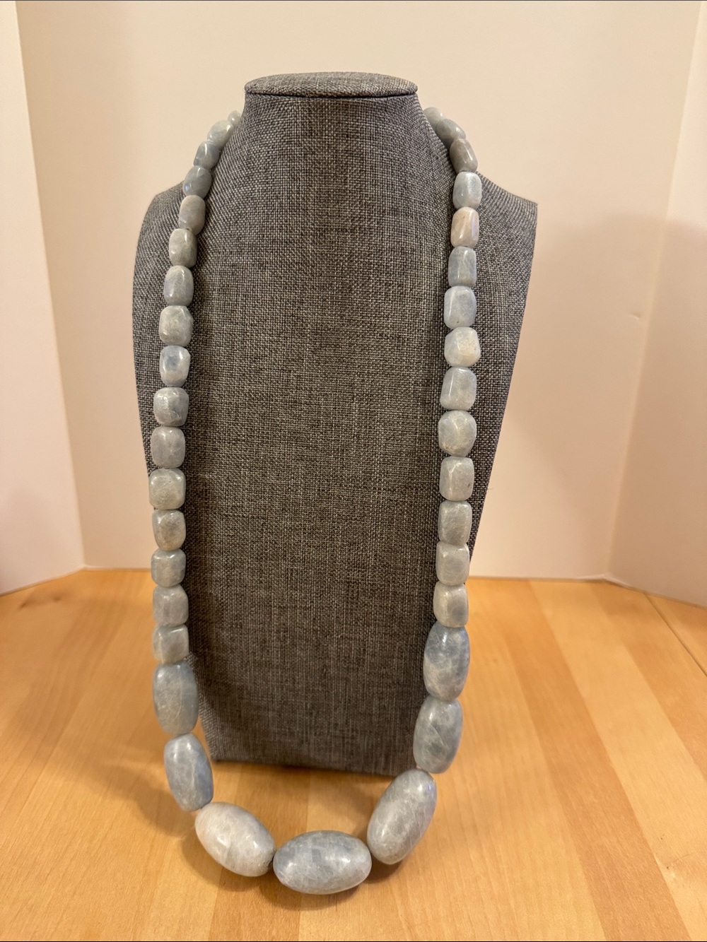 Jay king DTR Mine Finds blue Chalcedony beaded necklace w/925 sterling clasp - Picture 3 of 9
